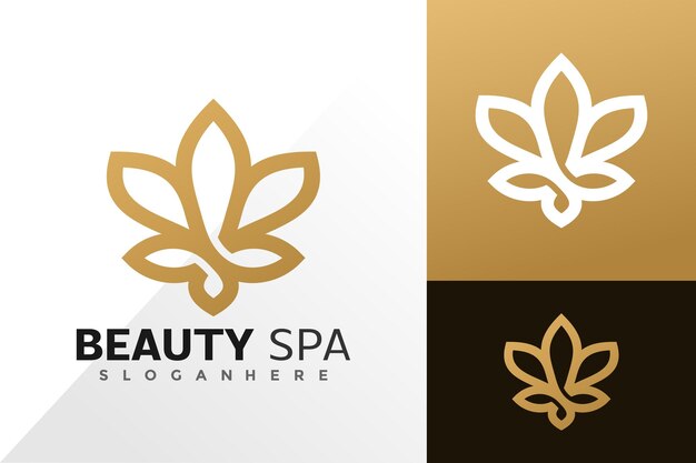 Diseño vectorial del logotipo de Lotus Beauty Spa Diseños abstractos de emblemas Conceptos de logotipos