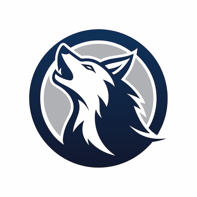 Diseño vectorial del logotipo de la mascota del lobo para equipos deportivos