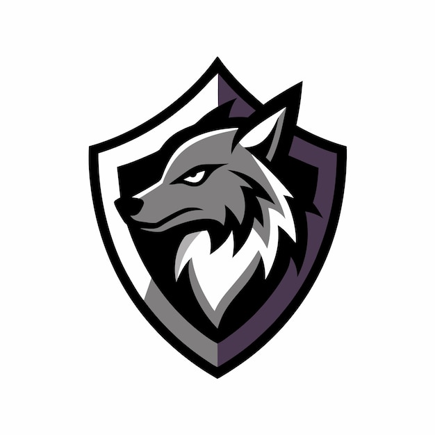 Diseño vectorial del logotipo de la mascota del lobo para equipos deportivos