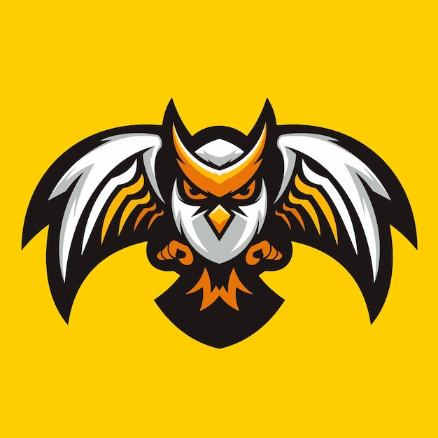 Vector diseño vectorial del logotipo de la mascota de owl esport