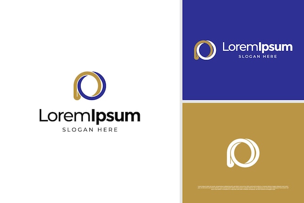 Diseño vectorial de logotipo de monograma de la letra P minimalista El lujo de la plantilla de diseño del logotipo de la P inicial