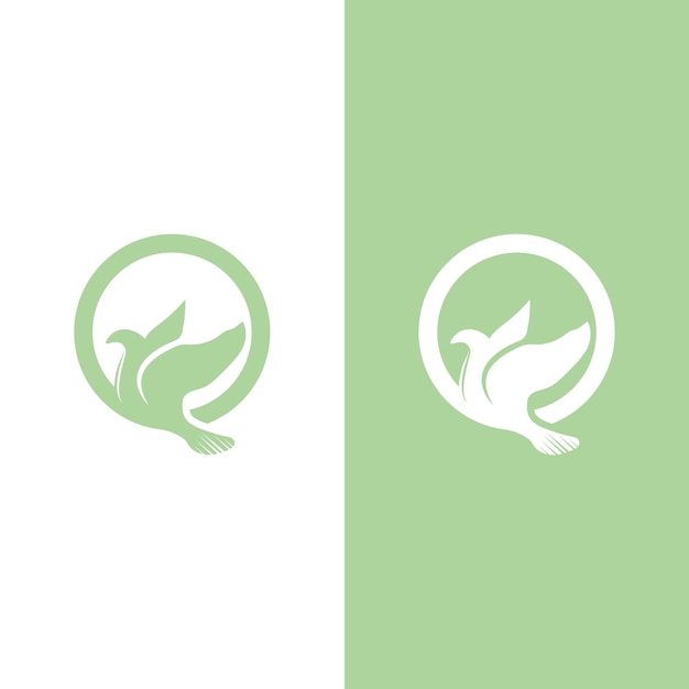 Diseño vectorial del logotipo del pájaro paloma