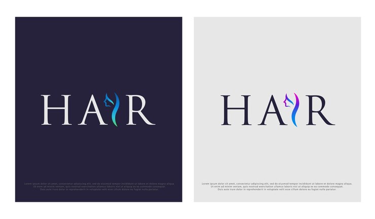 Vector diseño vectorial del logotipo de la peluquería moderna
