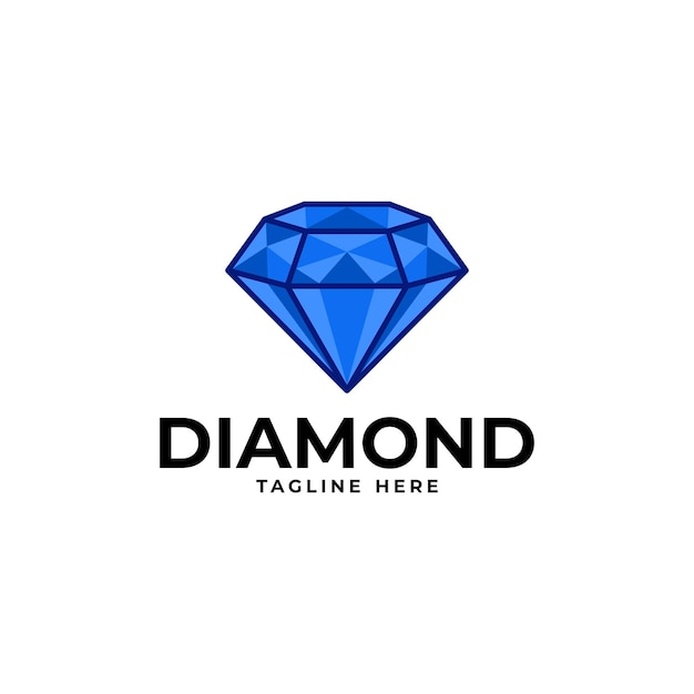 diseño vectorial del logotipo de las piedras preciosas de diamante
