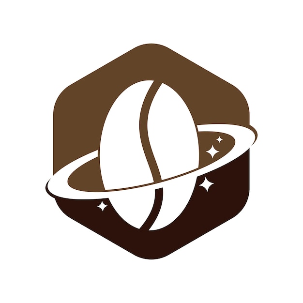 Diseño vectorial del logotipo del planeta café