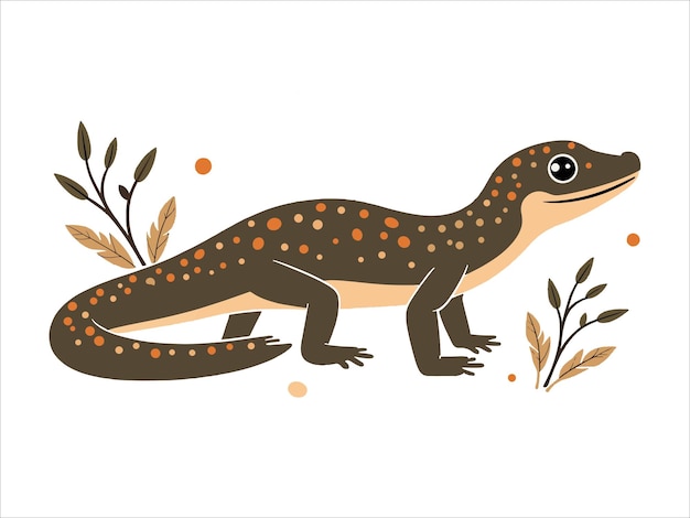Un diseño vectorial del logotipo de la Salamandra Manchada