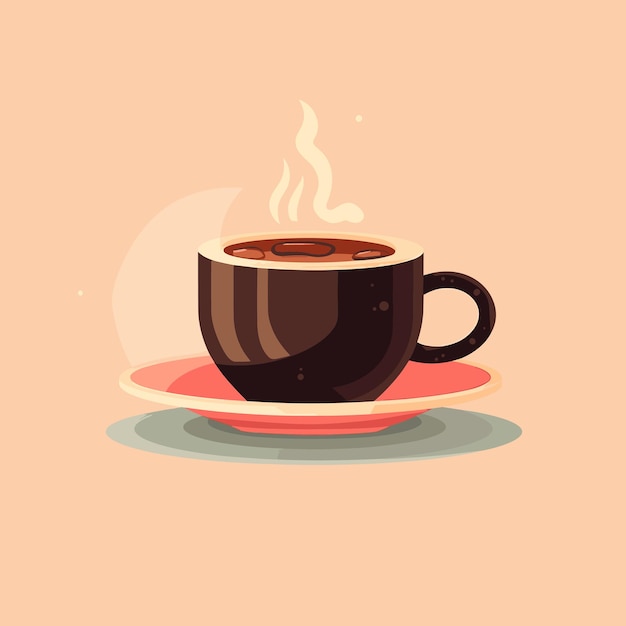 Diseño vectorial del logotipo de la taza de café Logotipo de la cafetería de primera calidad Ícono de taza de cafetería