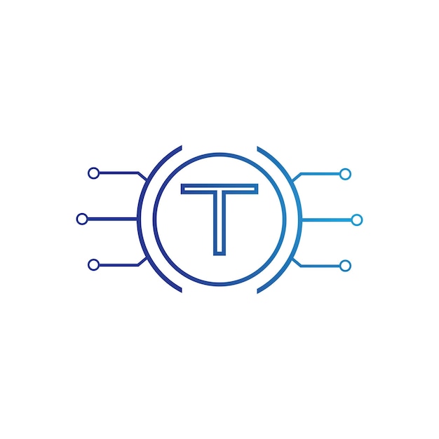 Diseño vectorial de logotipo de tecnología abstracta