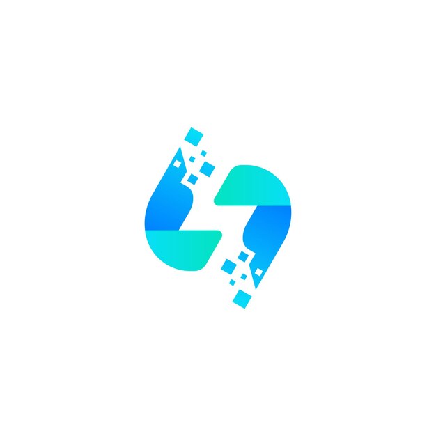 Diseño vectorial de logotipo de tecnología abstracta