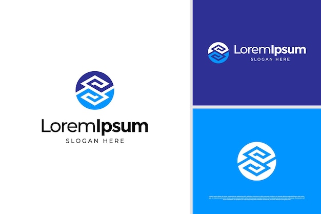 Diseño vectorial de logotipo de tecnología de píxeles de la letra S moderna plantilla de diseño de logotipo geométrico de la S inicial