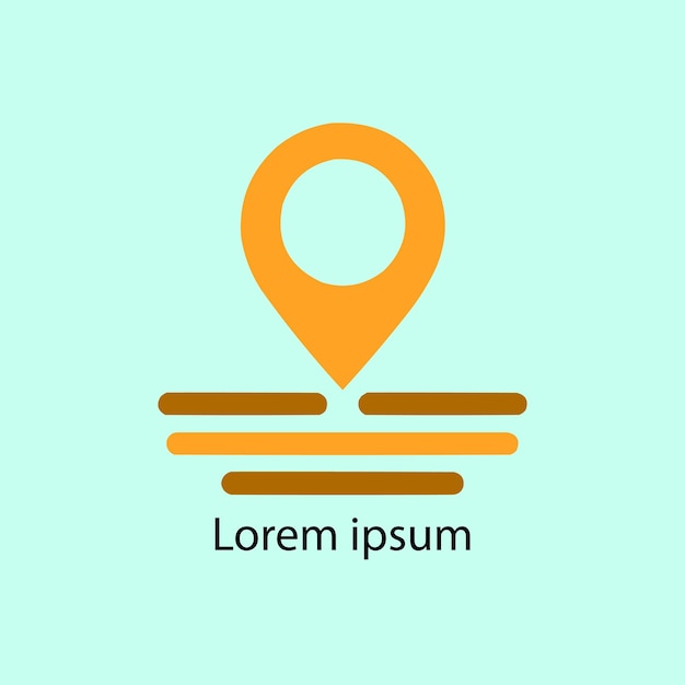 Diseño vectorial del logotipo de la ubicación y el pin del mapa