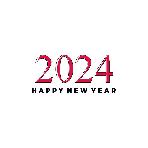 Diseño vectorial del logotipo Vector 2024 con una idea moderna