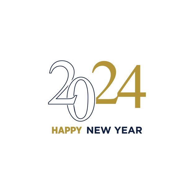 Diseño vectorial del logotipo Vector 2024 con una idea moderna