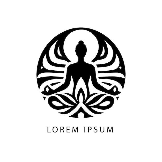 Vector un diseño vectorial de logotipo de yoga