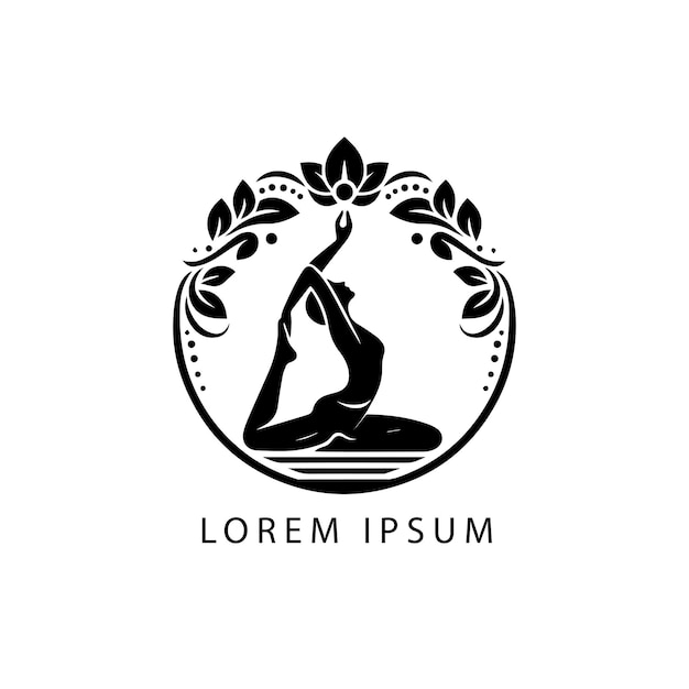 Un diseño vectorial de logotipo de yoga