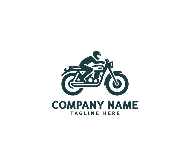 Diseño vectorial de logotipos de motocicletas Concepto de logotipo de motocicleta Carrera de motocicleta de velocidad en la motocicleta deportiva