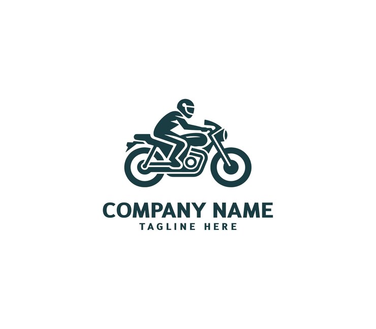 Diseño vectorial de logotipos de motocicletas Concepto de logotipo de motocicleta Carrera de motocicleta de velocidad en la motocicleta deportiva