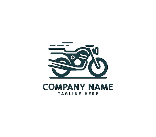 Diseño vectorial de logotipos de motocicletas Concepto de logotipo de motocicleta Carrera de motocicleta de velocidad en la motocicleta deportiva