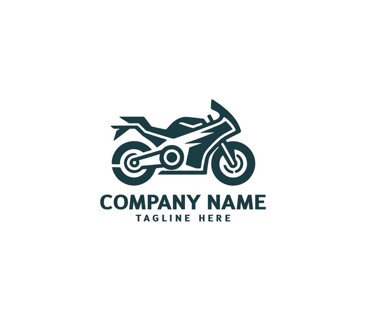 Diseño vectorial de logotipos de motocicletas Concepto de logotipo de motocicleta Carrera de motocicleta de velocidad en la motocicleta deportiva