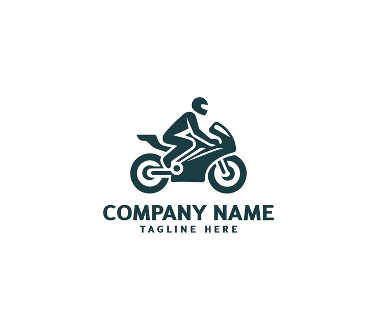 Diseño vectorial de logotipos de motocicletas Concepto de logotipo de motocicleta Carrera de motocicleta de velocidad en la motocicleta deportiva