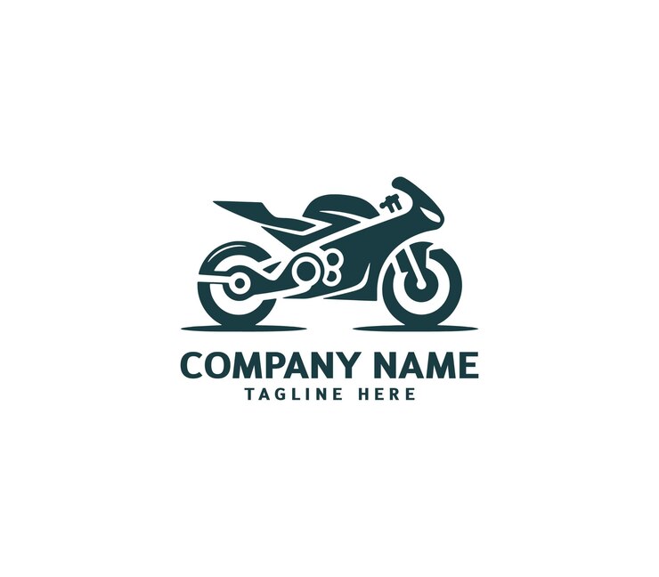 Diseño vectorial de logotipos de motocicletas Concepto de logotipo de motocicleta Carrera de motocicleta de velocidad en la motocicleta deportiva