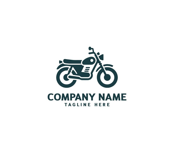 Diseño vectorial de logotipos de motocicletas Concepto de logotipo de motocicleta Carrera de motocicleta de velocidad en la motocicleta deportiva