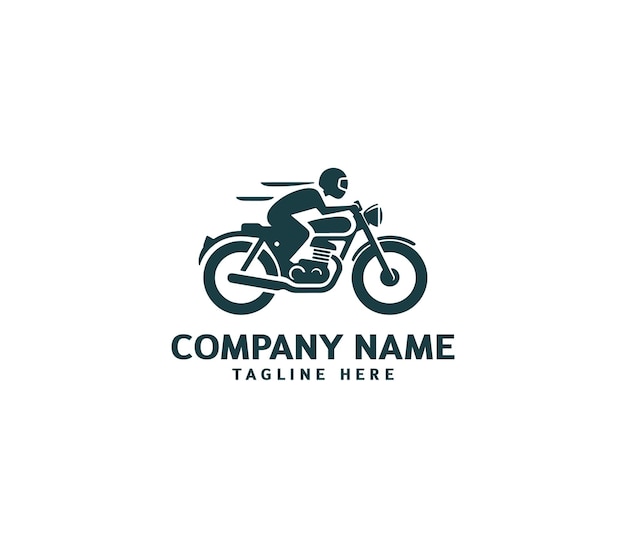 Diseño vectorial de logotipos de motocicletas Concepto de logotipo de motocicleta Carrera de motocicleta de velocidad en la motocicleta deportiva