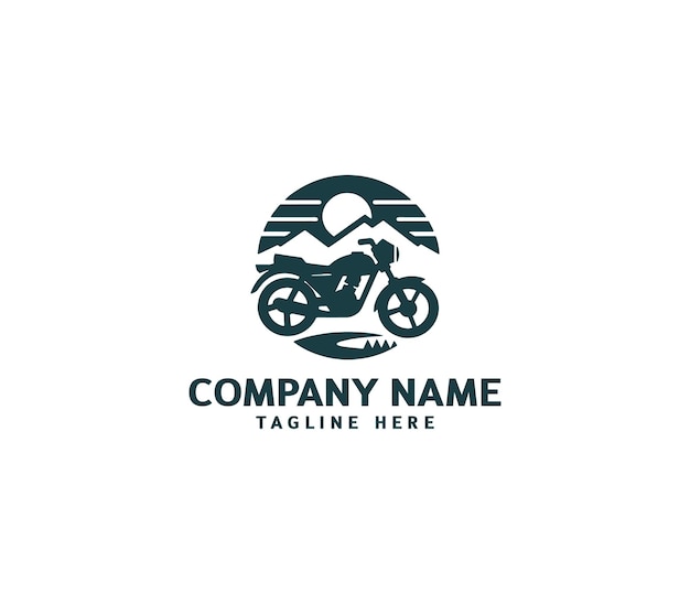 Diseño vectorial de logotipos de motocicletas Concepto de logotipo de motocicleta Carrera de motocicleta de velocidad en la motocicleta deportiva
