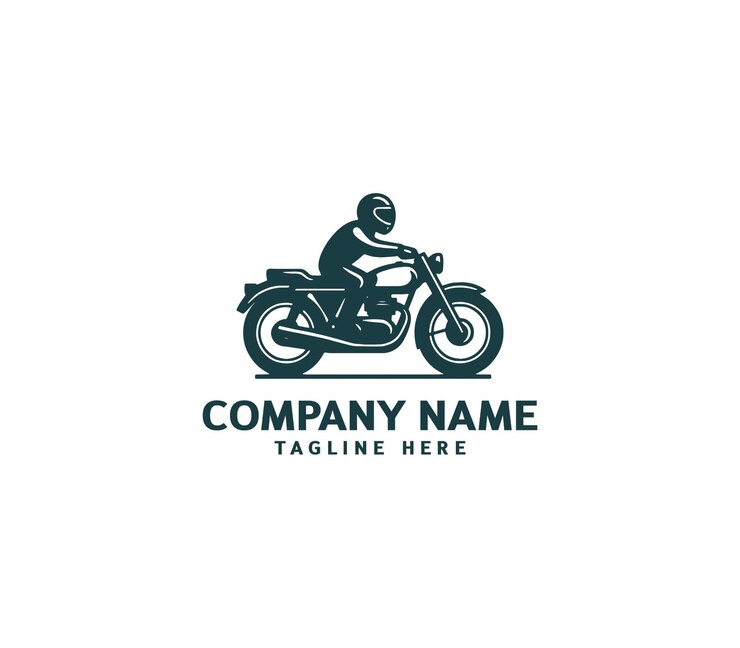 Diseño vectorial de logotipos de motocicletas Concepto de logotipo de motocicleta Carrera de motocicleta de velocidad en la motocicleta deportiva