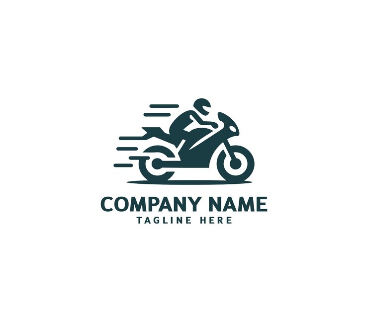 Diseño vectorial de logotipos de motocicletas Concepto de logotipo de motocicleta Carrera de motocicleta de velocidad en la motocicleta deportiva