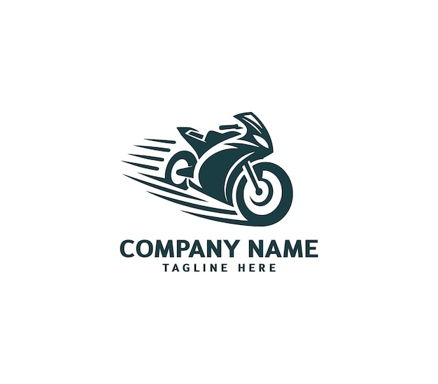Diseño vectorial de logotipos de motocicletas Concepto de logotipo de motocicleta Carrera de motocicleta de velocidad en la motocicleta deportiva