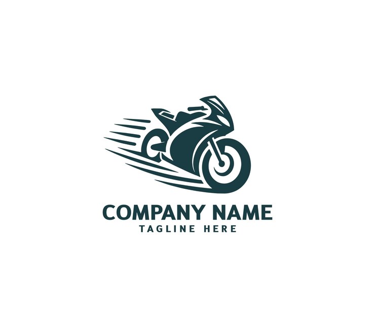 Diseño vectorial de logotipos de motocicletas Concepto de logotipo de motocicleta Carrera de motocicleta de velocidad en la motocicleta deportiva