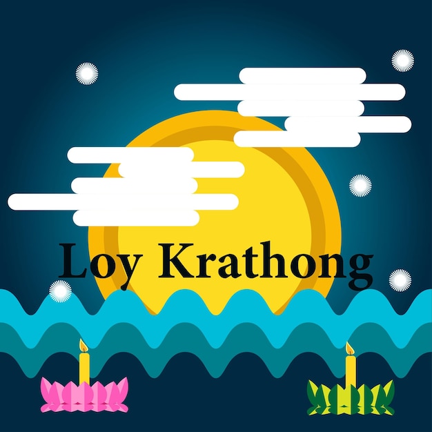 Diseño vectorial de loy krathong