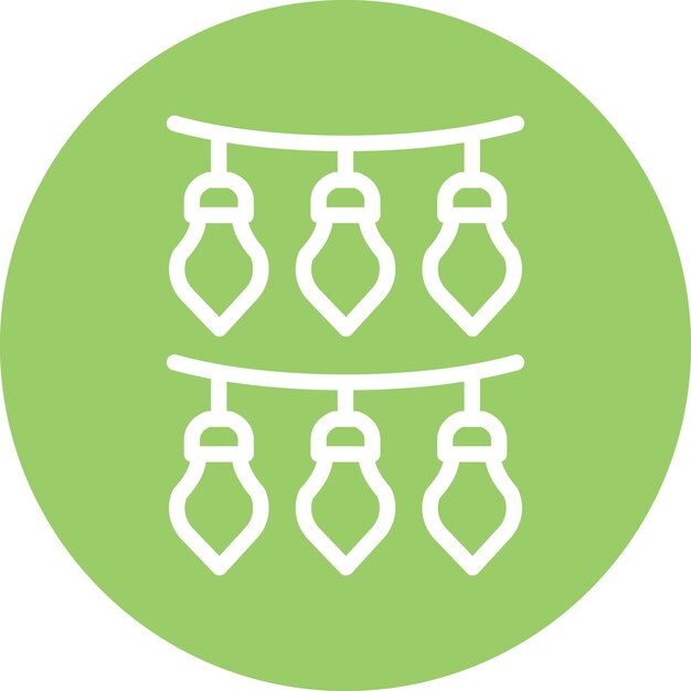 Diseño vectorial de las luces de Año Nuevo Estilo de icono