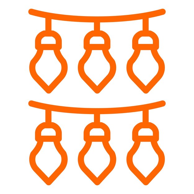 Diseño vectorial de las luces de Año Nuevo Estilo de icono