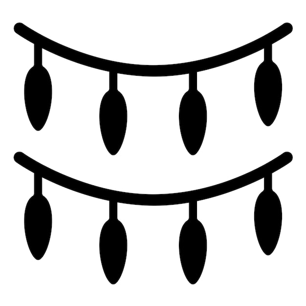 Diseño vectorial de las luces de Año Nuevo Estilo de icono