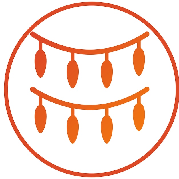 Diseño vectorial de las luces de Año Nuevo Estilo de icono