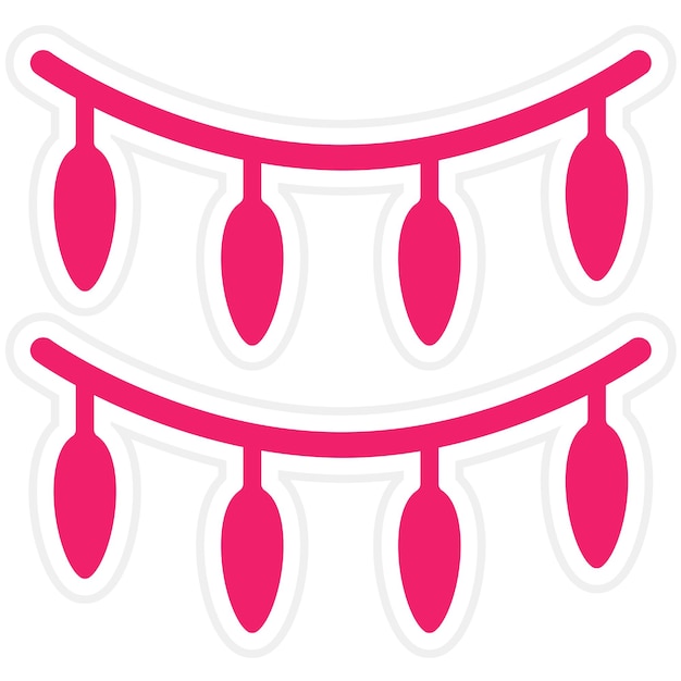 Diseño vectorial de las luces de Año Nuevo Estilo de icono
