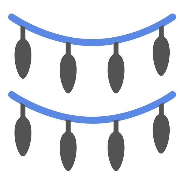 Diseño vectorial de las luces de Año Nuevo Estilo de icono