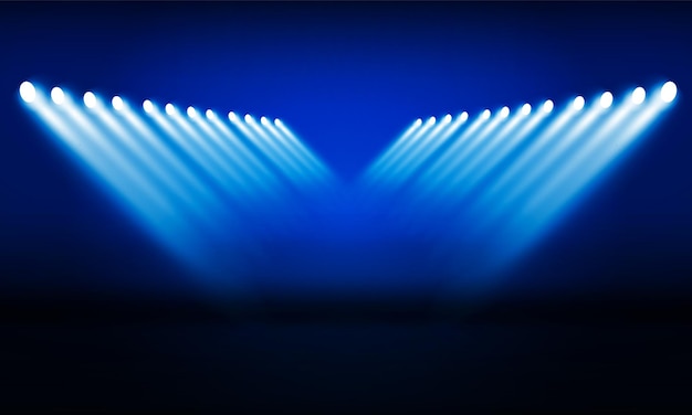 Diseño vectorial de luces brillantes del estadio