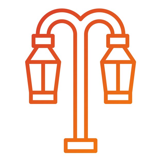 Diseño vectorial de las luces de la calle Estilo de icono
