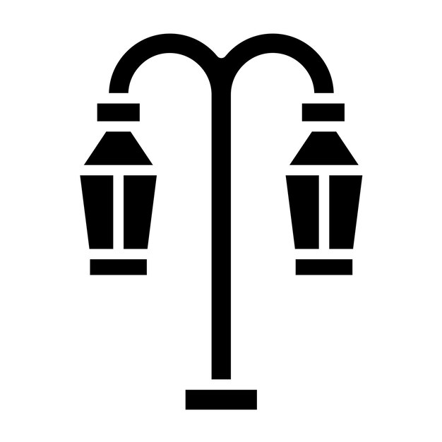Diseño vectorial de las luces de la calle Estilo de icono