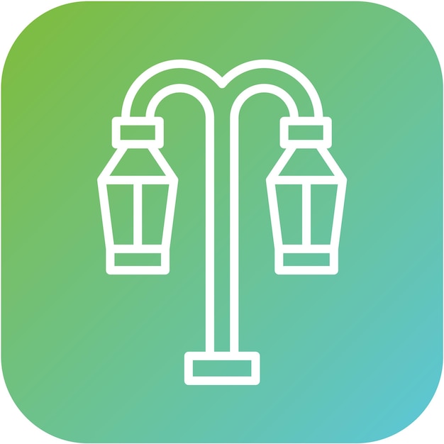 Diseño vectorial de las luces de la calle Estilo de icono
