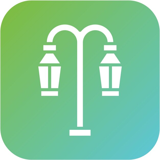 Diseño vectorial de las luces de la calle Estilo de icono