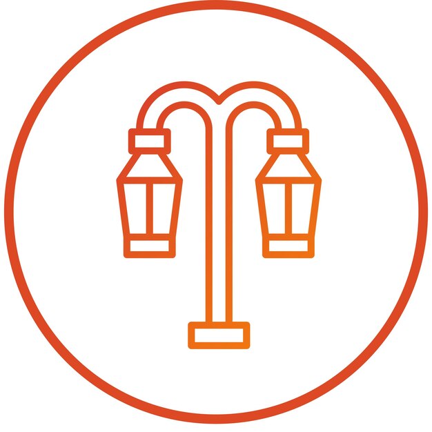 Diseño vectorial de las luces de la calle Estilo de icono