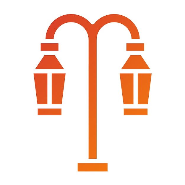 Diseño vectorial de las luces de la calle Estilo de icono