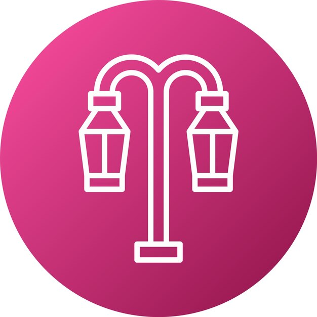 Diseño vectorial de las luces de la calle Estilo de icono