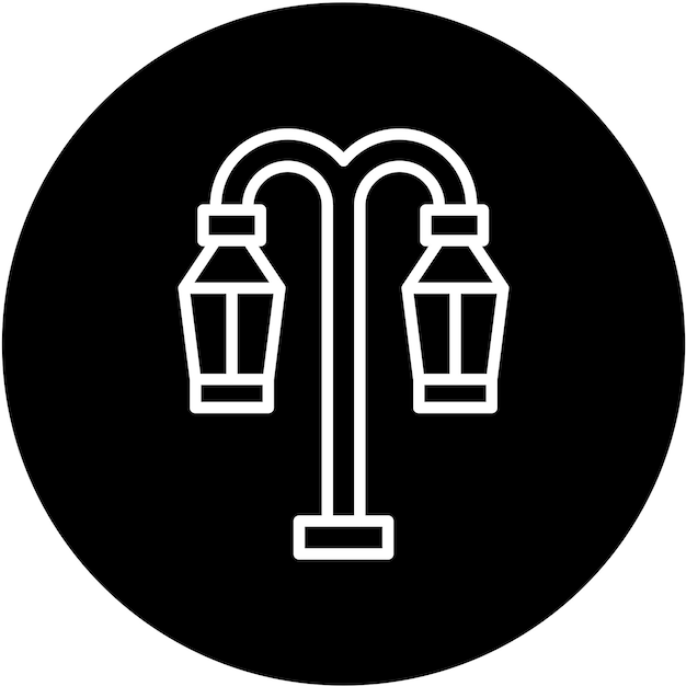 Diseño vectorial de las luces de la calle Estilo de icono
