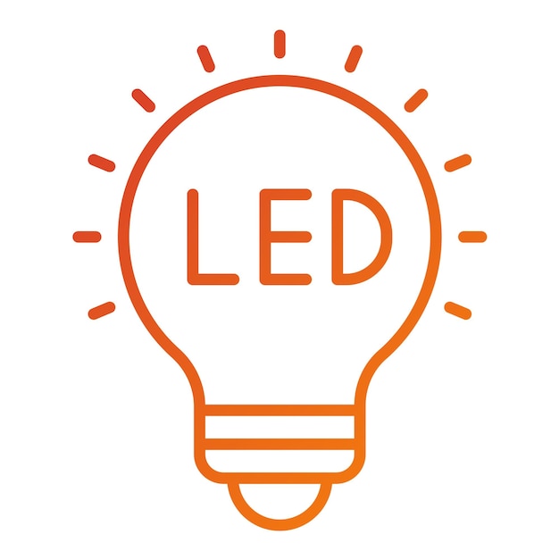 Diseño vectorial de las luces LED Estilo del icono