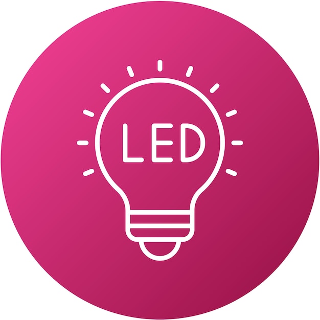 Diseño vectorial de las luces LED Estilo del icono